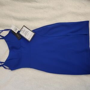 City Studio Blue Spaghetti Strap Sheath Mini Dress